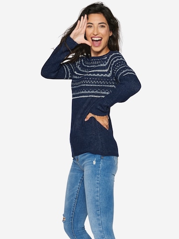 KOROSHI Pullover in Blau: Vorderseite