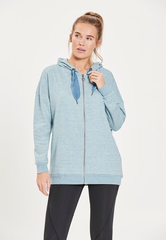 Athlecia Athletic Zip-Up Hoodie 'Bola' in Blue: front