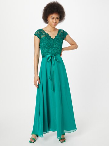 Robe de soirée SWING en vert : devant