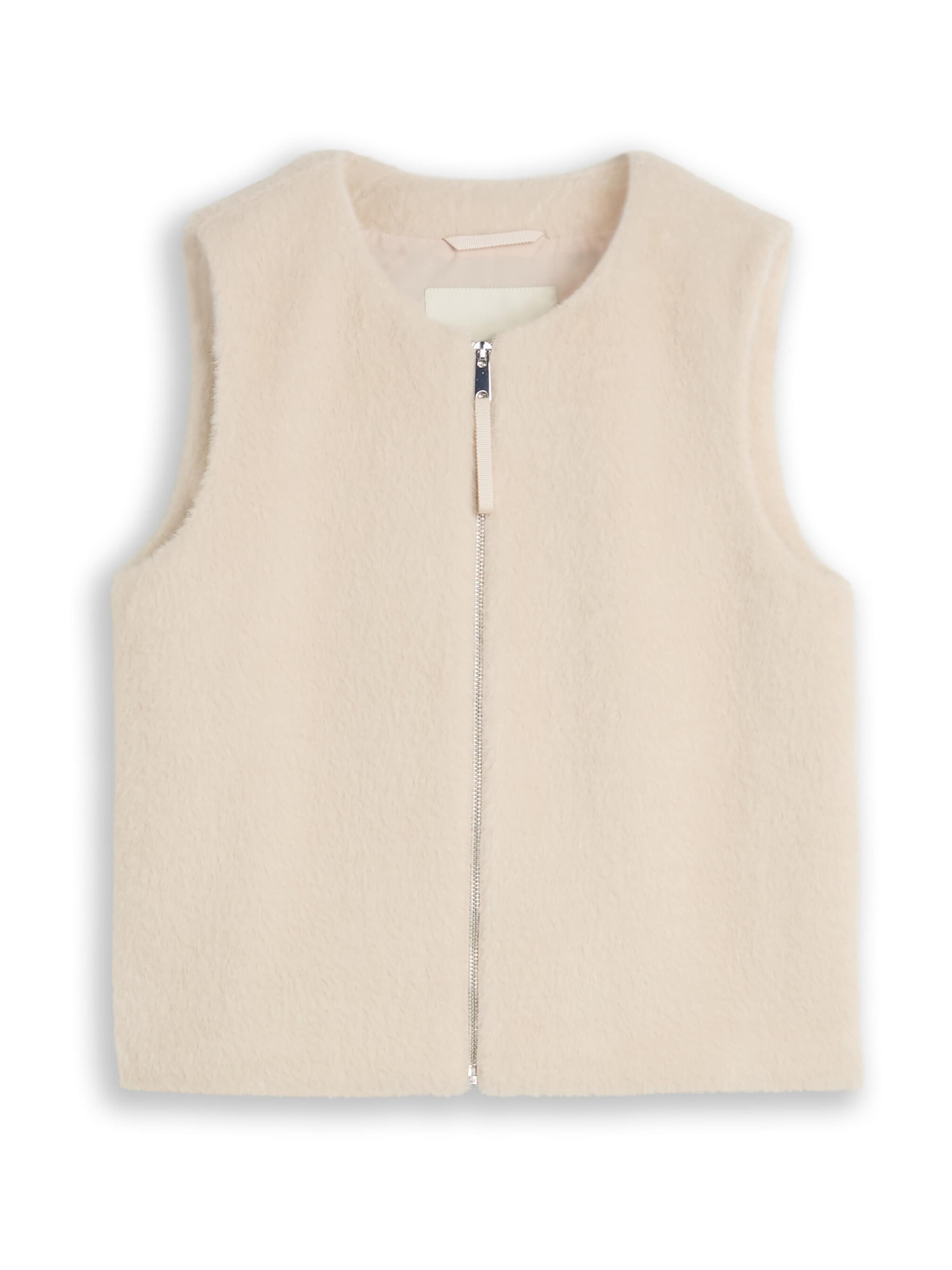 TOM TAILOR - Chaleco en blanco: frente