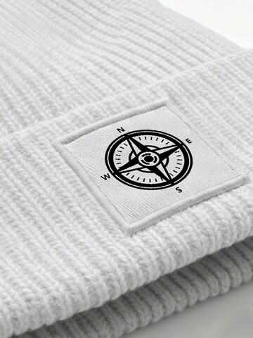 Neverless Beanie 'Kompass' in Grey