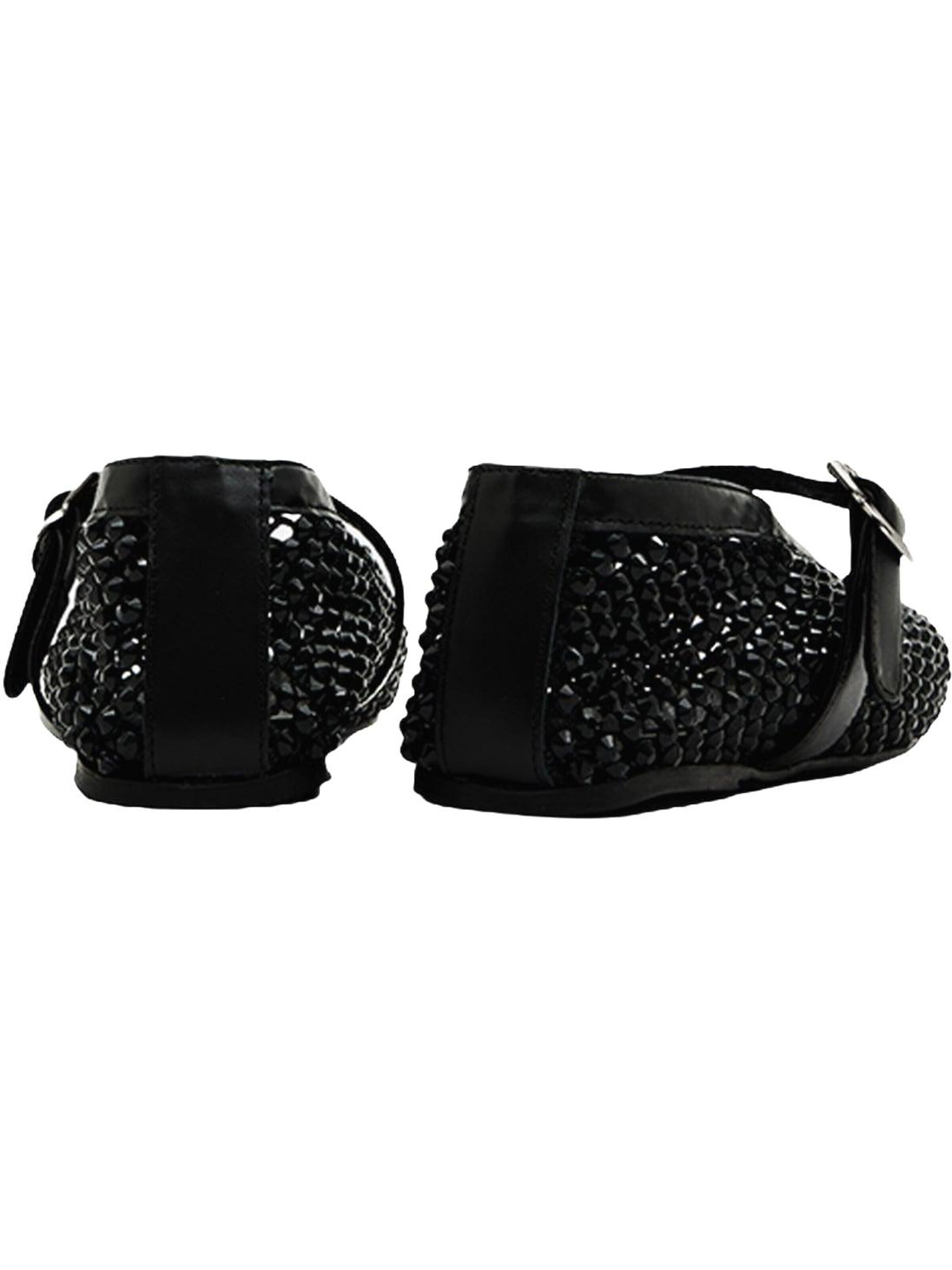 Desa Strap ballerina 'Mary Jane Flats' in Black
