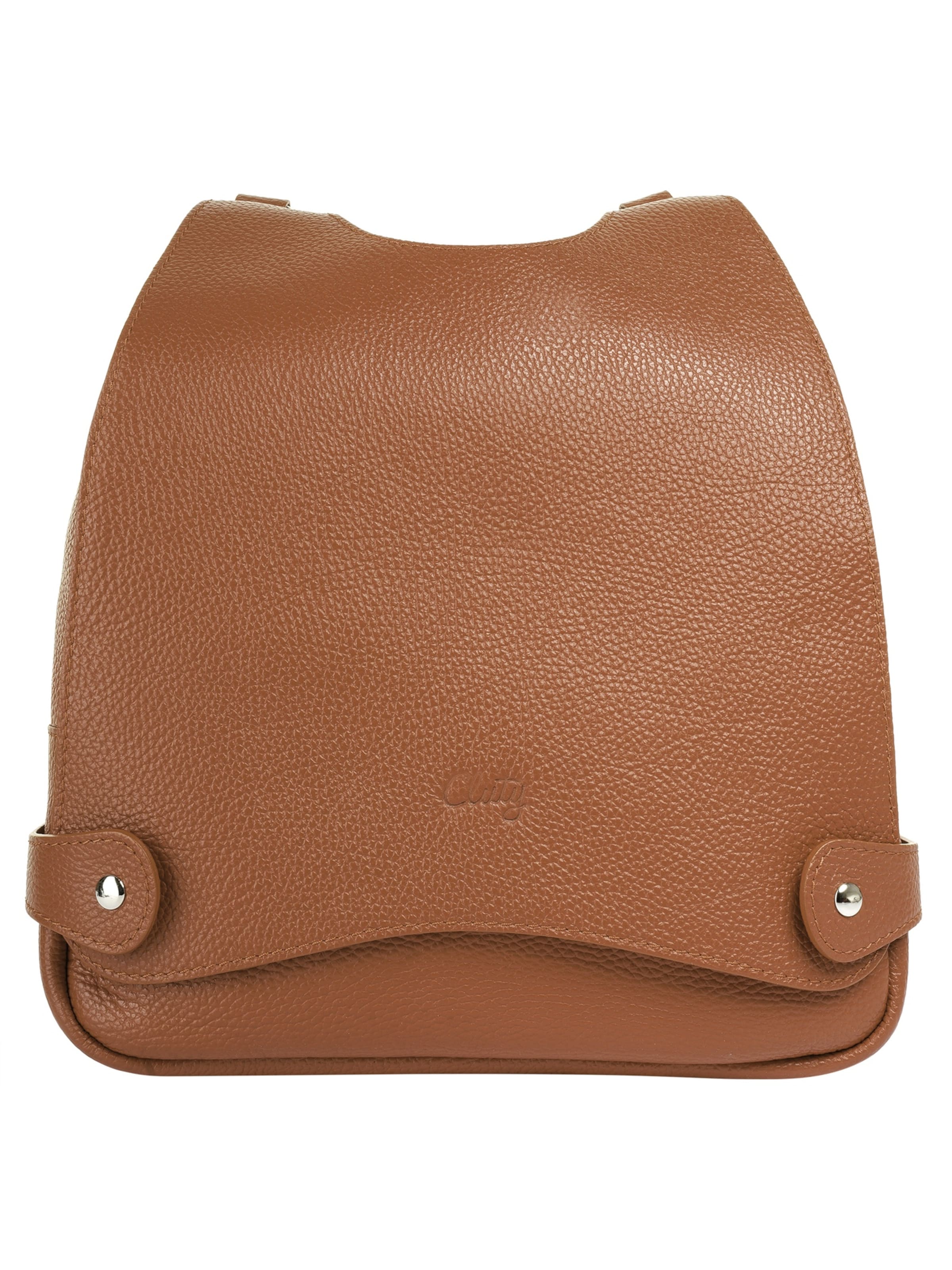 Sac à dos Cluty en marron : devant