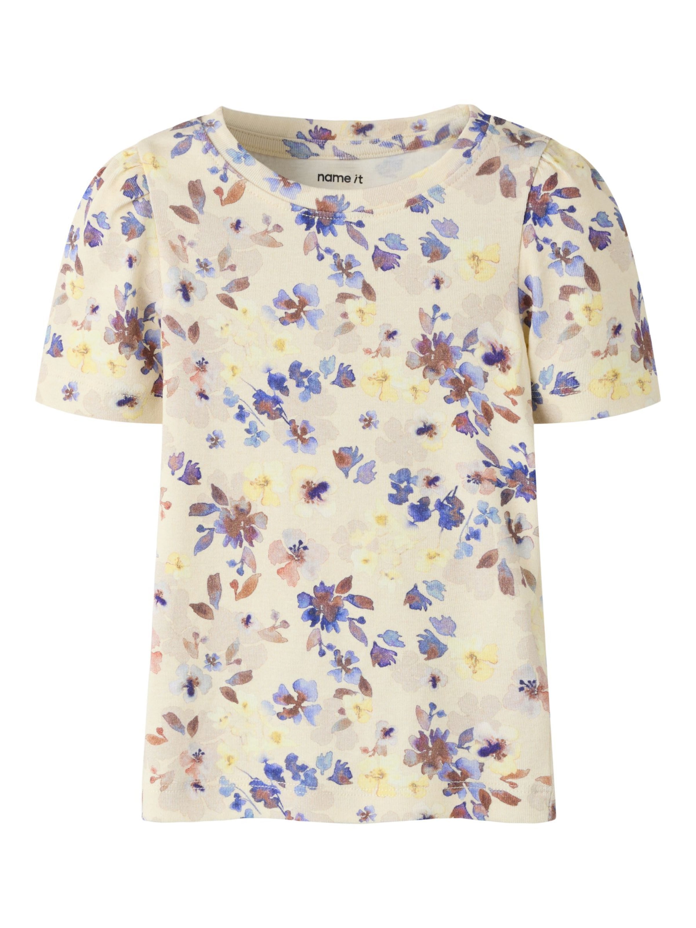 NAME IT Shirt in 110 in de kleur Lichtbeige / Blauw / Offwhite, Productweergave