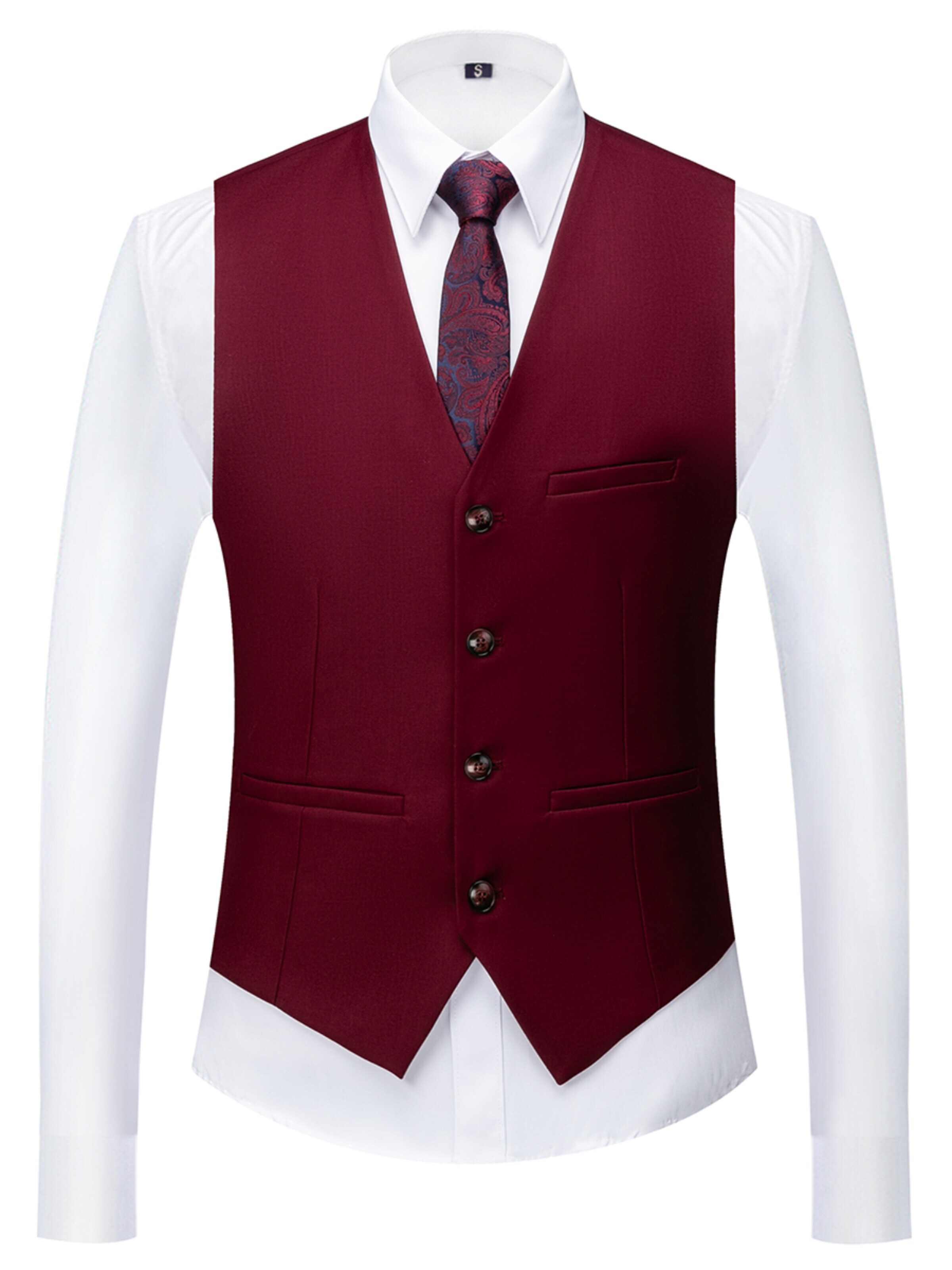 YOUTHUP Slimfit Anzug 'Dreiteiler'‌‌‌‌‌‌‌‌ in Rot
