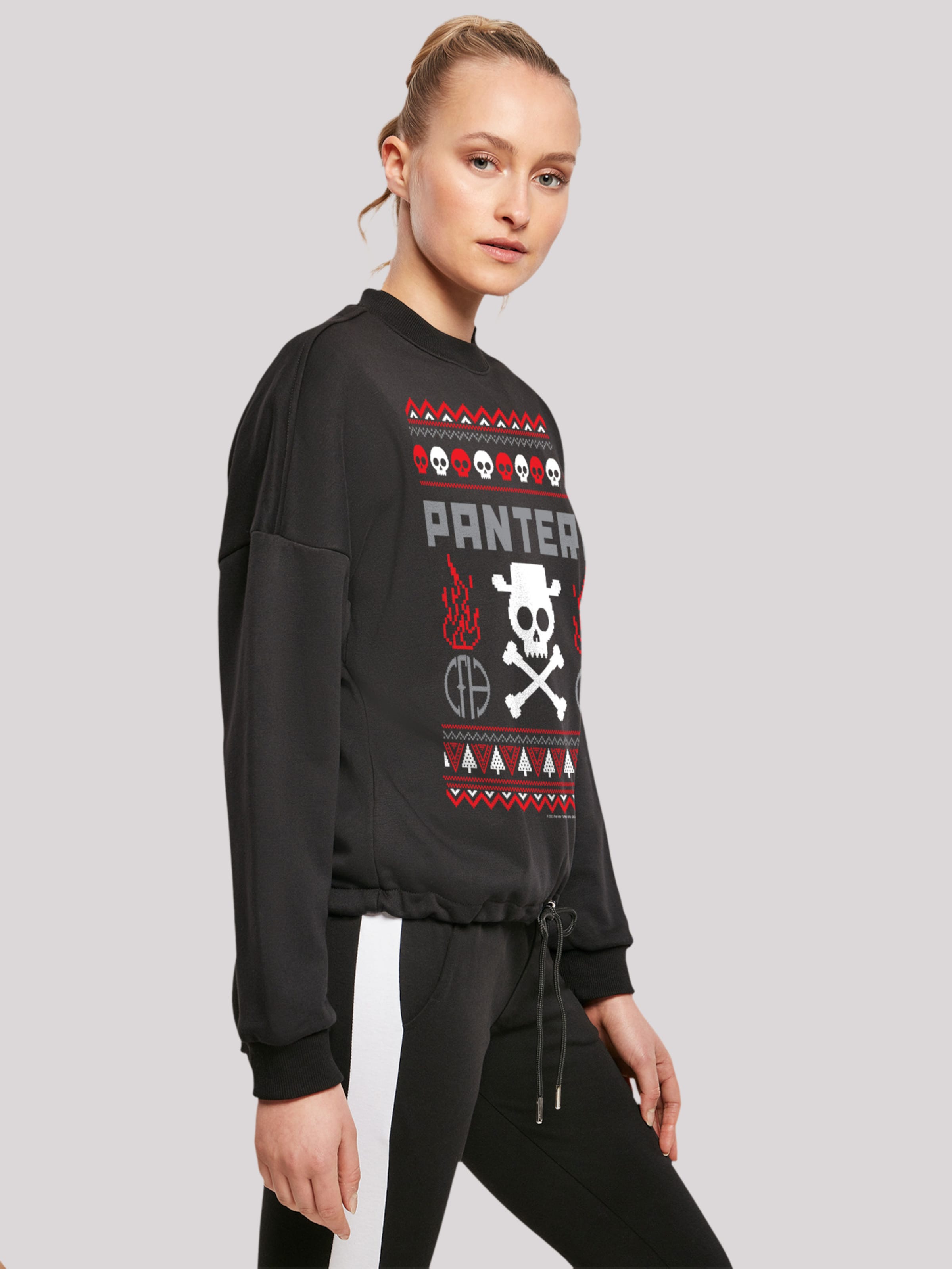 F4NT4STIC Sweatshirt \'Pantera Weihnachten Christmas\' | ABOUT in YOU Black