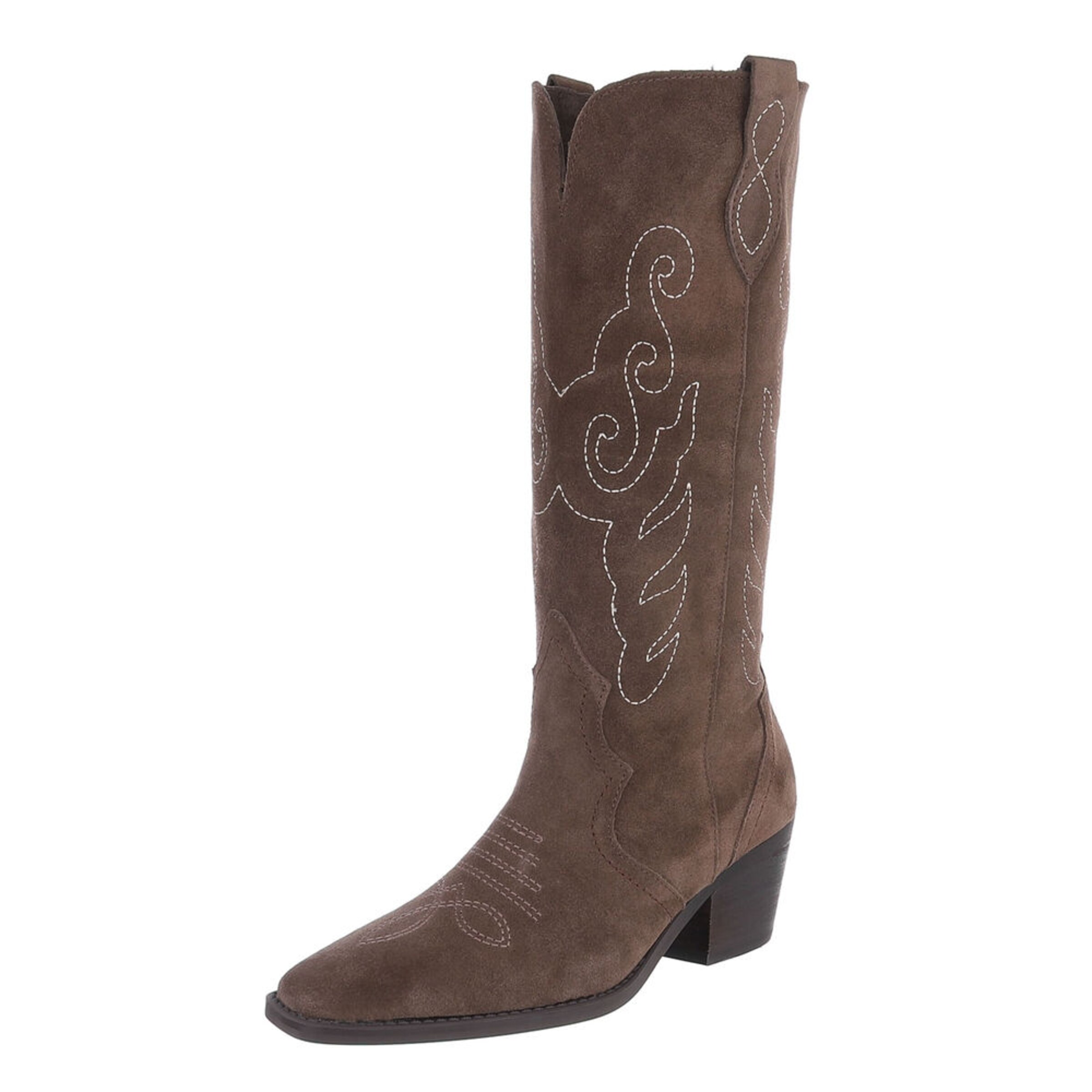 Ital-Design Cowboy Boots in Brown: front