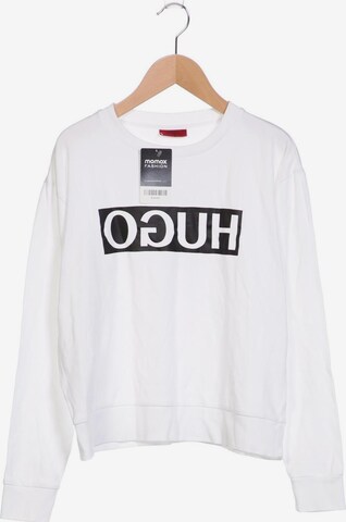 HUGO Sweatshirt & Zip-Up Hoodie in XS in White: front