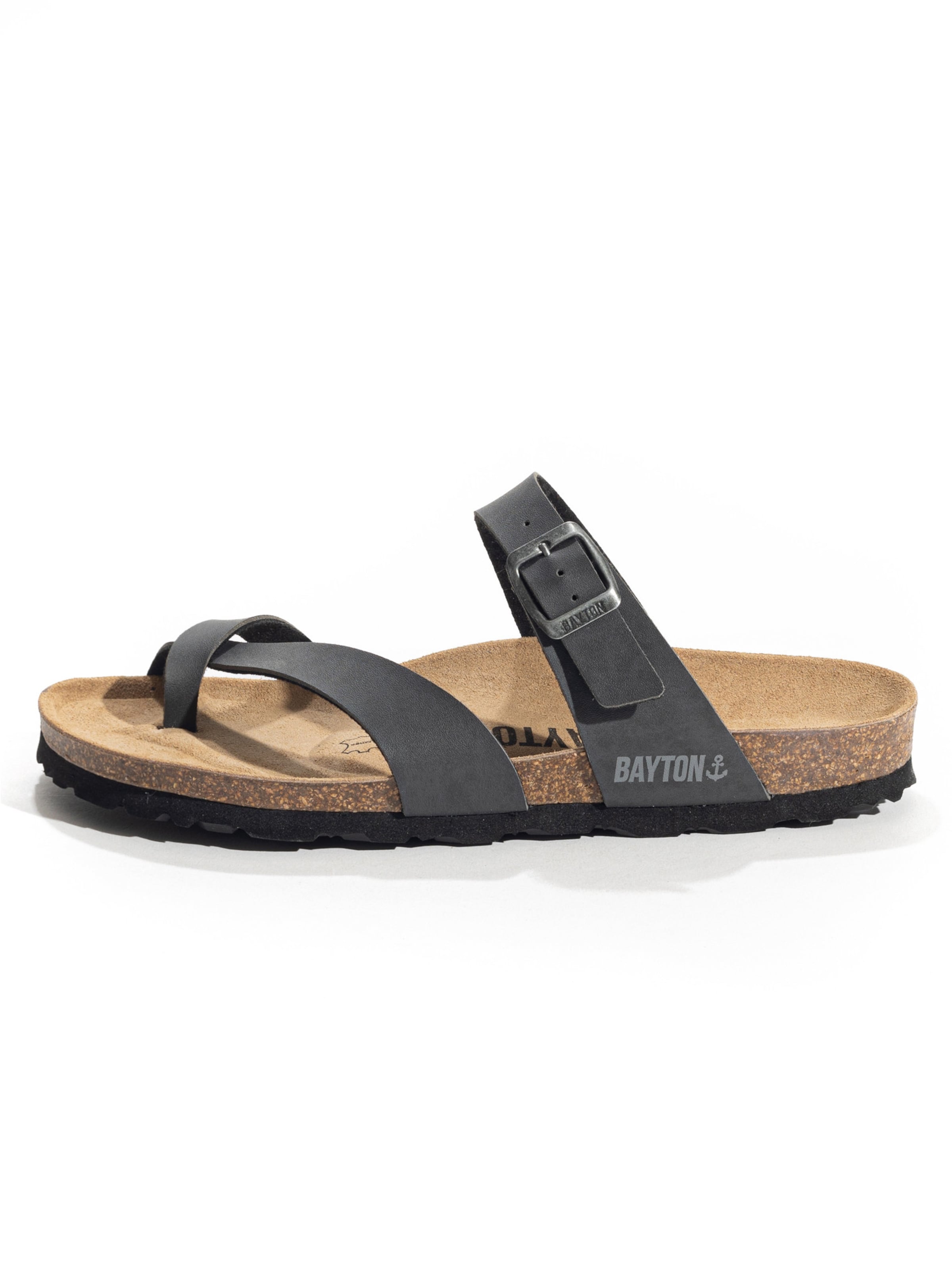 Flip-flops 'Triade' de la Bayton pe negru: față