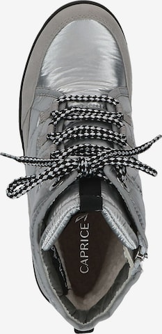 CAPRICE Lace-Up Ankle Boots in Silver