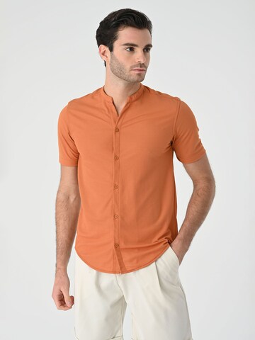 Antioch Regular fit Button Up Shirt in Orange
