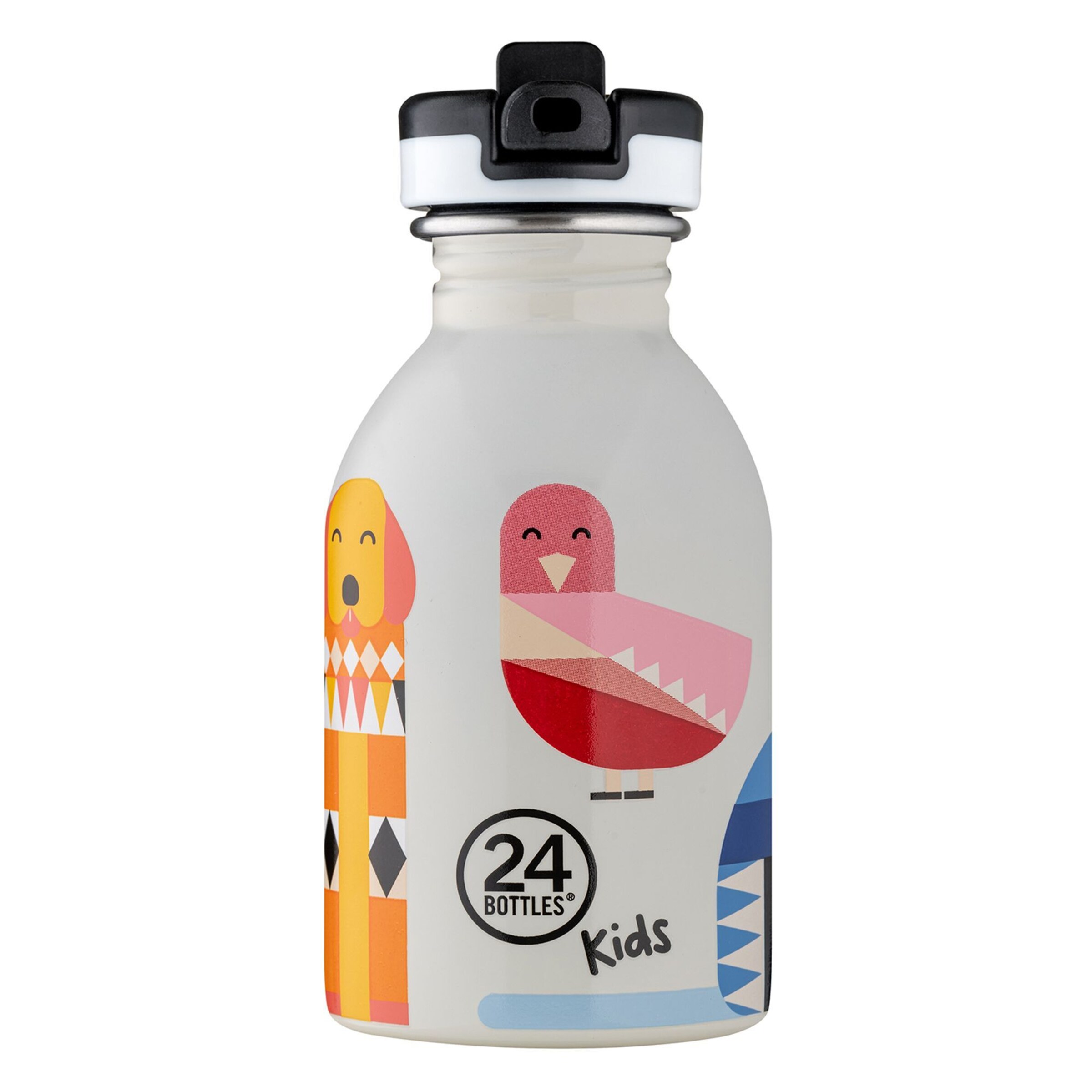 24Bottles Drinking Bottle 'Kids Urban' in White: front