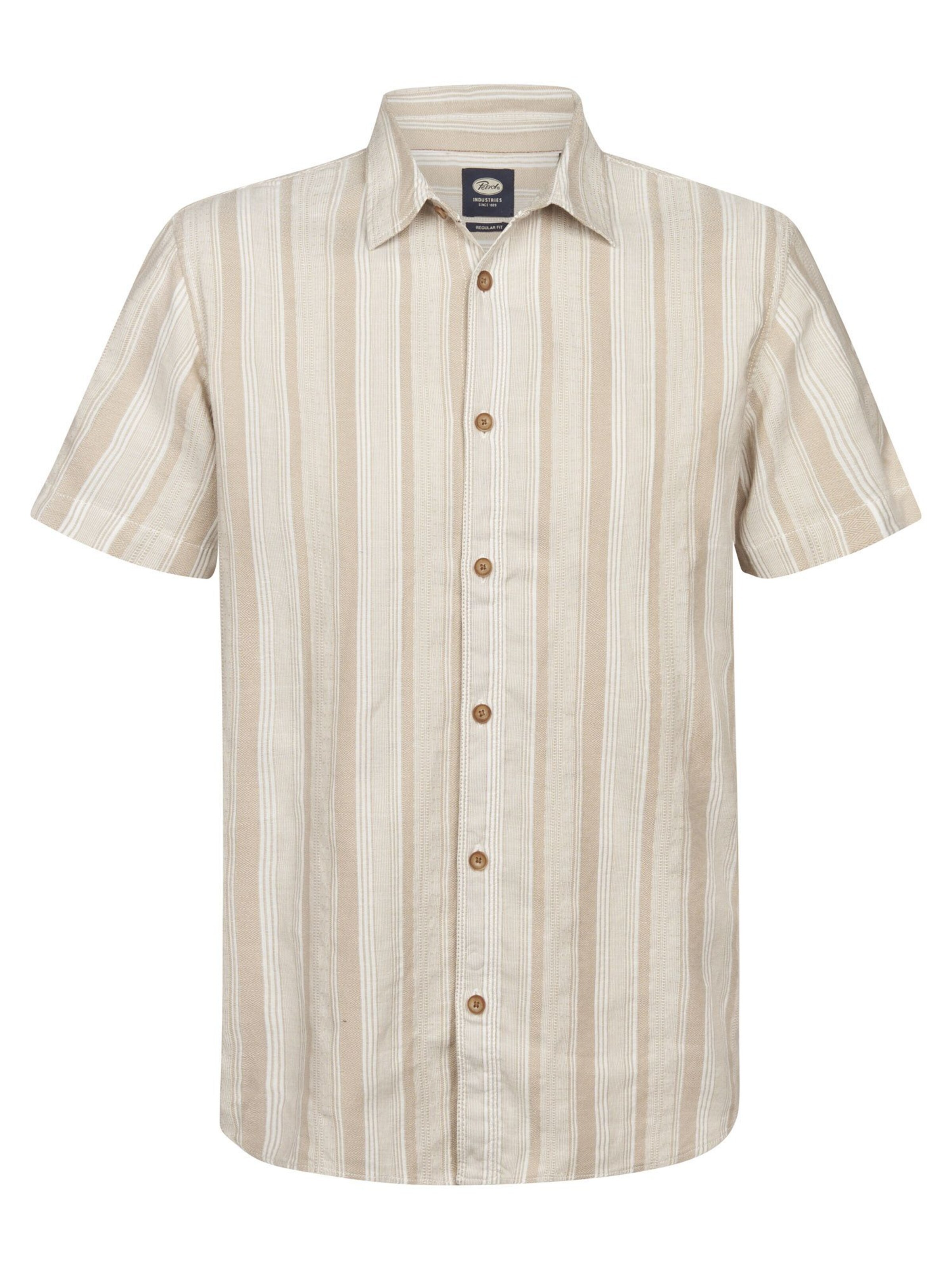 PETROL INDUSTRIES MEN Regular Fit Hemd‌‌‌‌‌‌‌‌‌ in Beige: Vorderseite