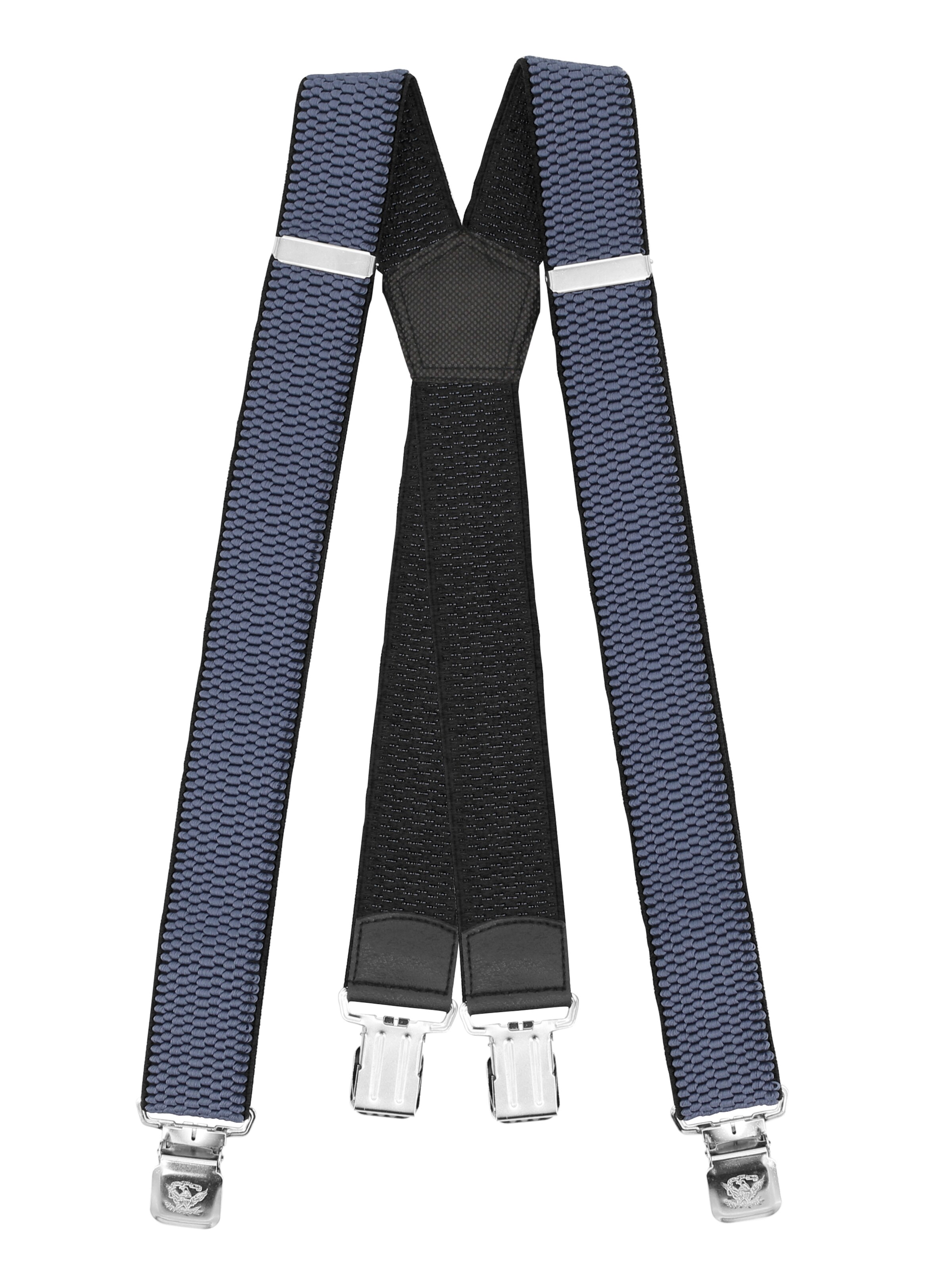 Fabio Farini Suspenders 'X Form' in Blue: front