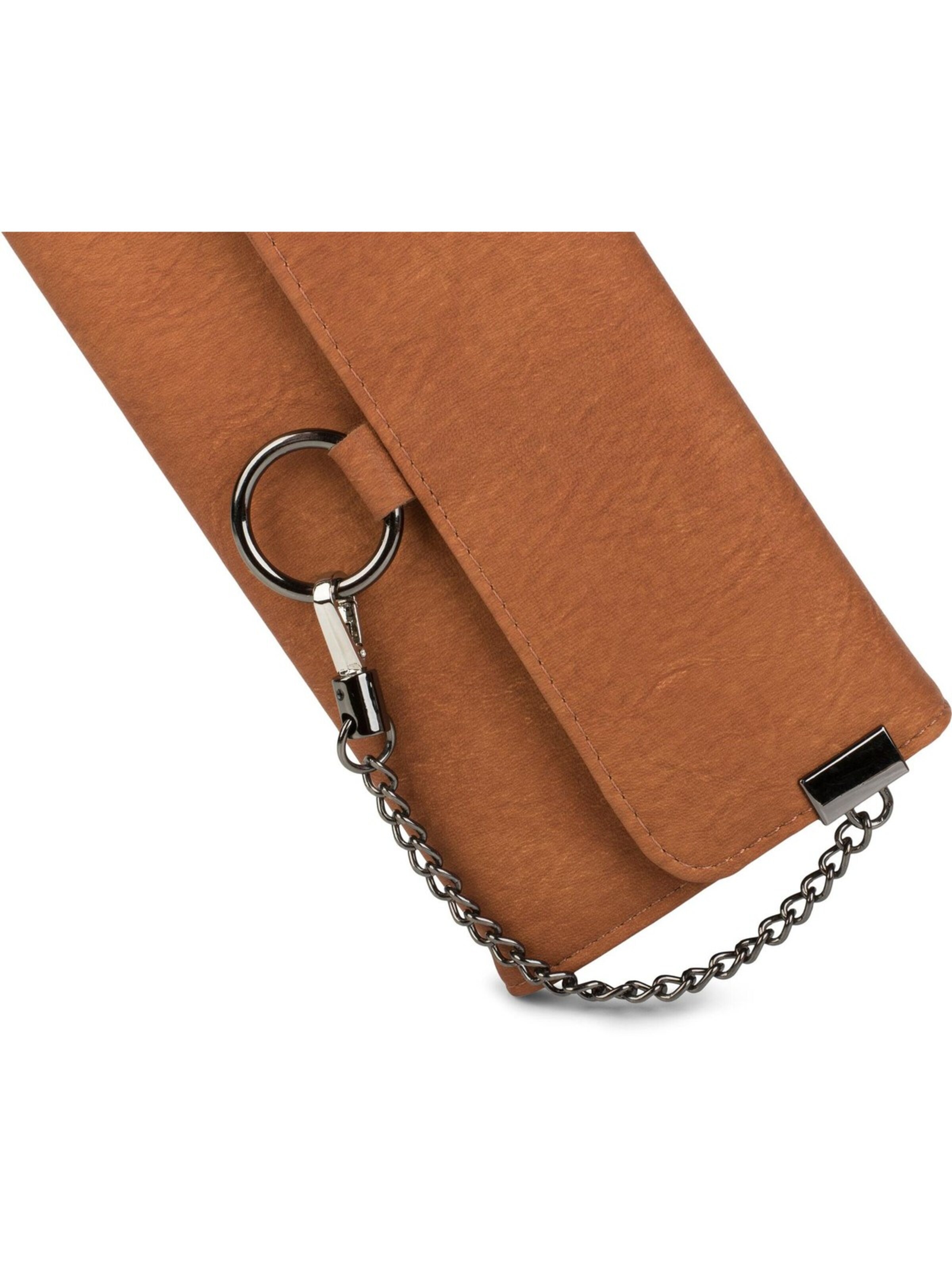 styleBREAKER Wallet 'Geldbörse mit Ring und Kette' in Beige