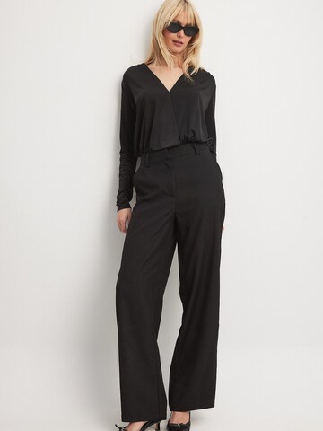 NA-KD Blouse Bodysuit in Black