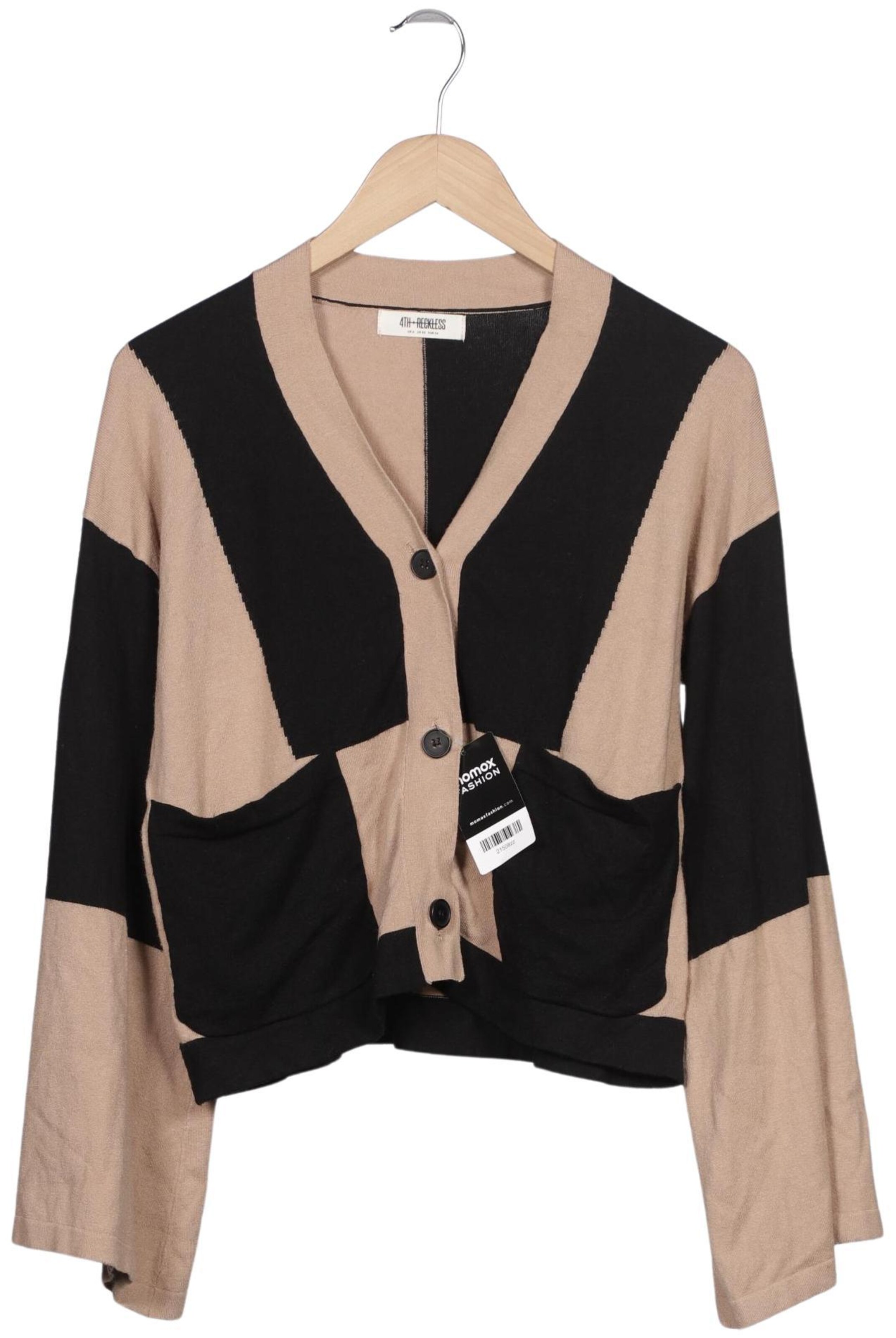 4th & Reckless Strickjacke XS in Schwarz: Vorderseite