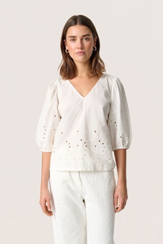 SOAKED IN LUXURY Blouse in Wit: voorkant