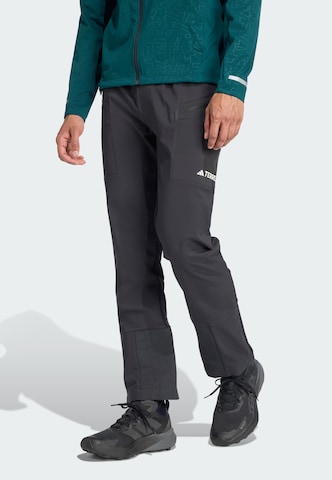 ADIDAS TERREX Slimfit Outdoorbroek 'Xperior' in Zwart: voorkant