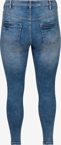 Zizzi Skinny Jeansy 'Amy' w kolorze niebieski