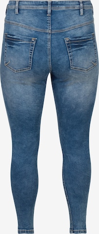 Skinny Jeans 'Amy' de la Zizzi pe albastru