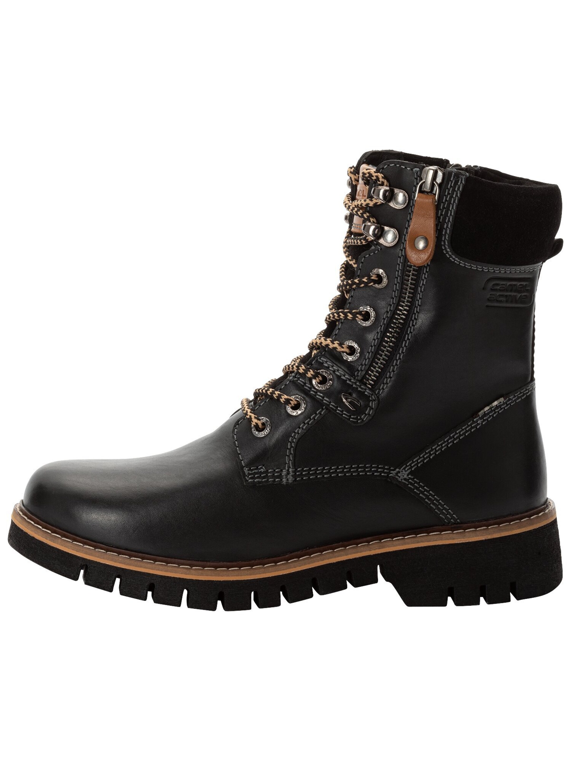 CAMEL ACTIVE Schnürstiefelette in Schwarz