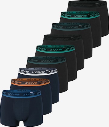 uncover by SCHIESSER Boxershorts 'Cotton' in Zwart: voorkant