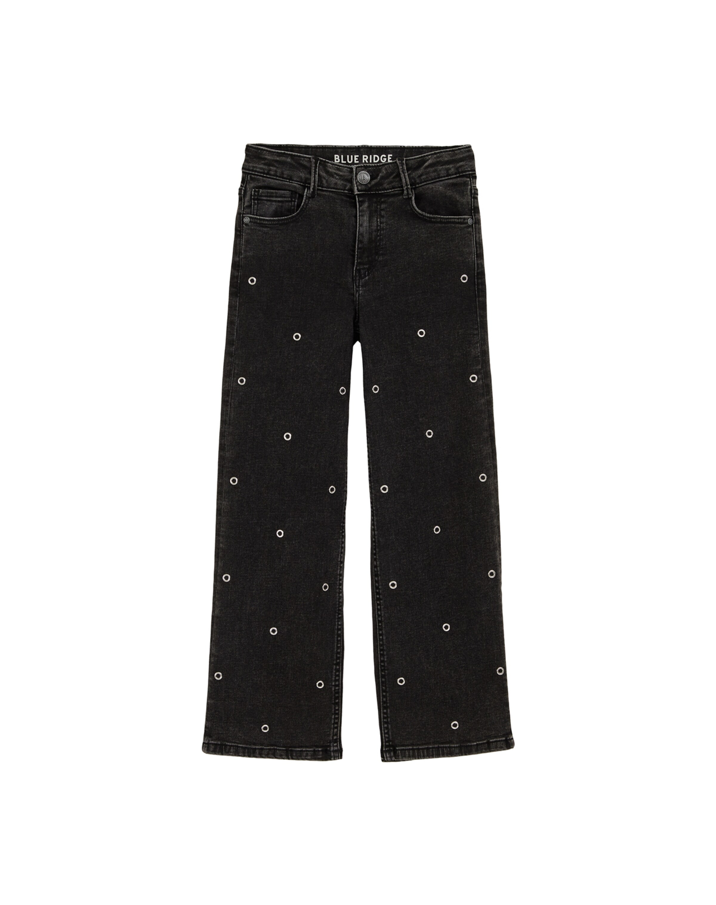 WE Fashion Wide Leg Farkut värissä musta: etupuoli