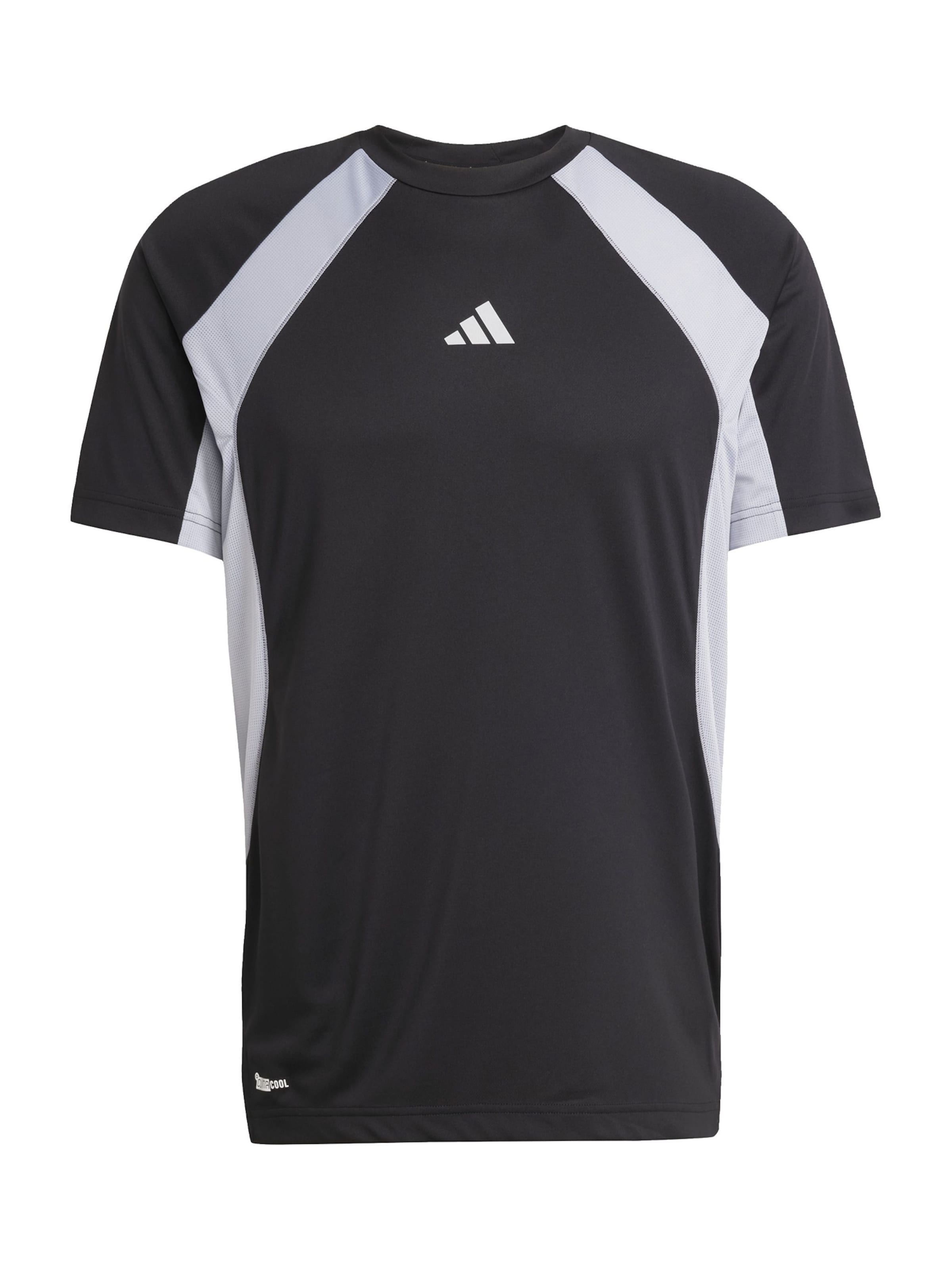 juoda ADIDAS PERFORMANCE Sportiniai marškinėliai 'TECH APP': priekis