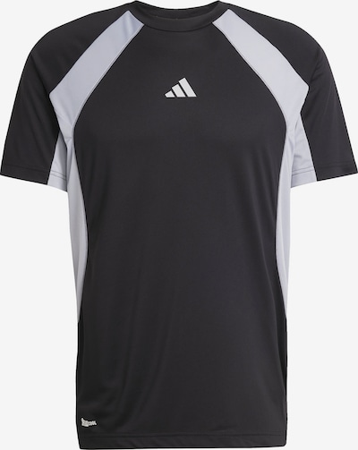Sportiniai marškinėliai 'TECH APP' iš ADIDAS PERFORMANCE, spalva – šviesiai pilka / juoda, Prekių apžvalga