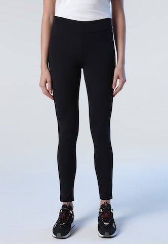 North Sails Slimfit Leggings in Zwart: voorkant