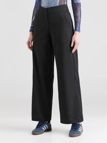 Wide leg Pantaloni de la ESPRIT pe negru: față