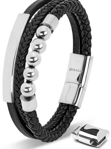 SERASAR Bracelet 'Pearl' in Silver: front