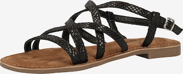 LAZAMANI Sandals in Black: front