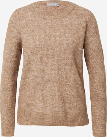 Fransa Sweater 'SANDY' in Brown: front