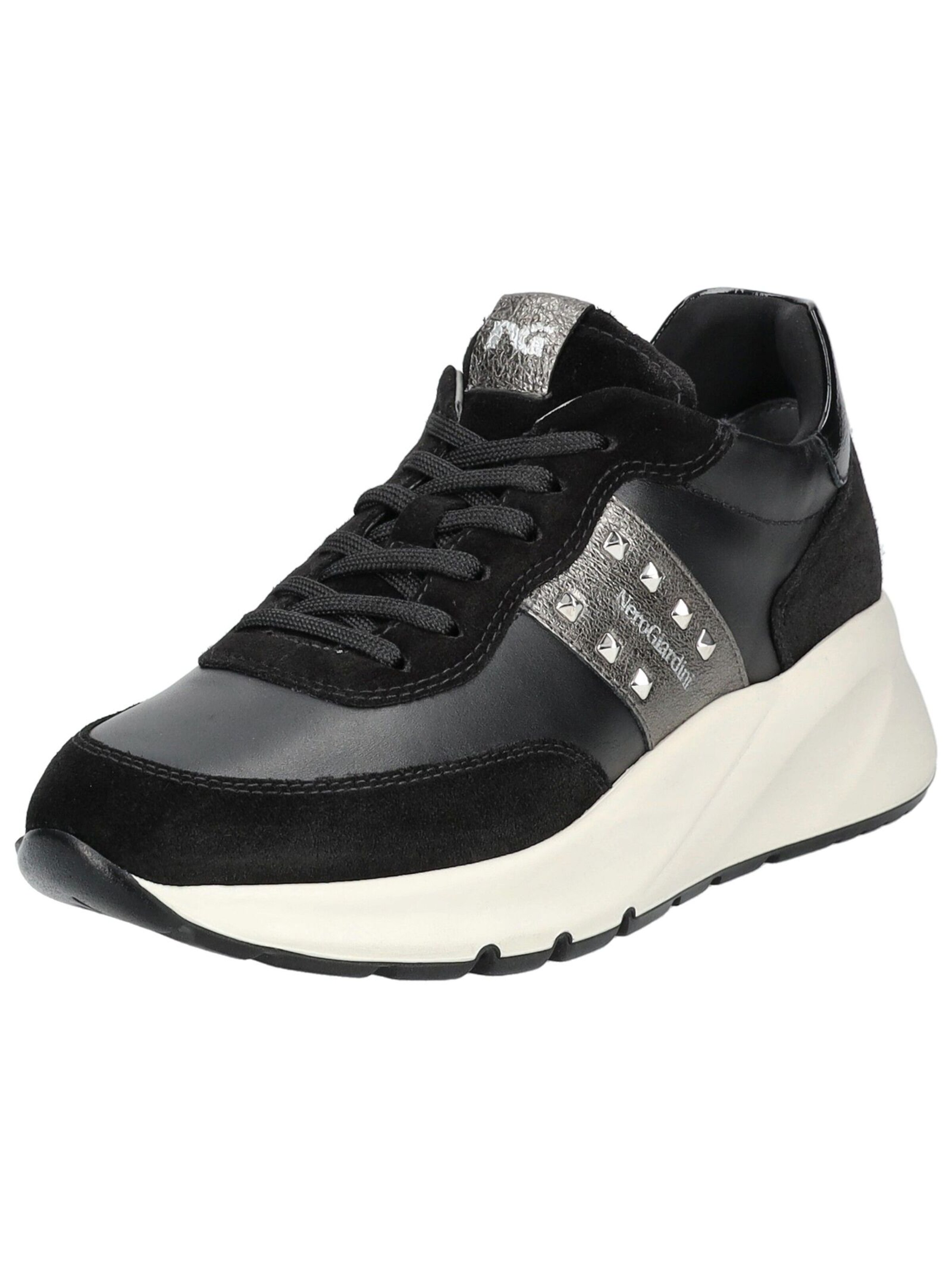 Nero Giardini Platform trainers in Black: front