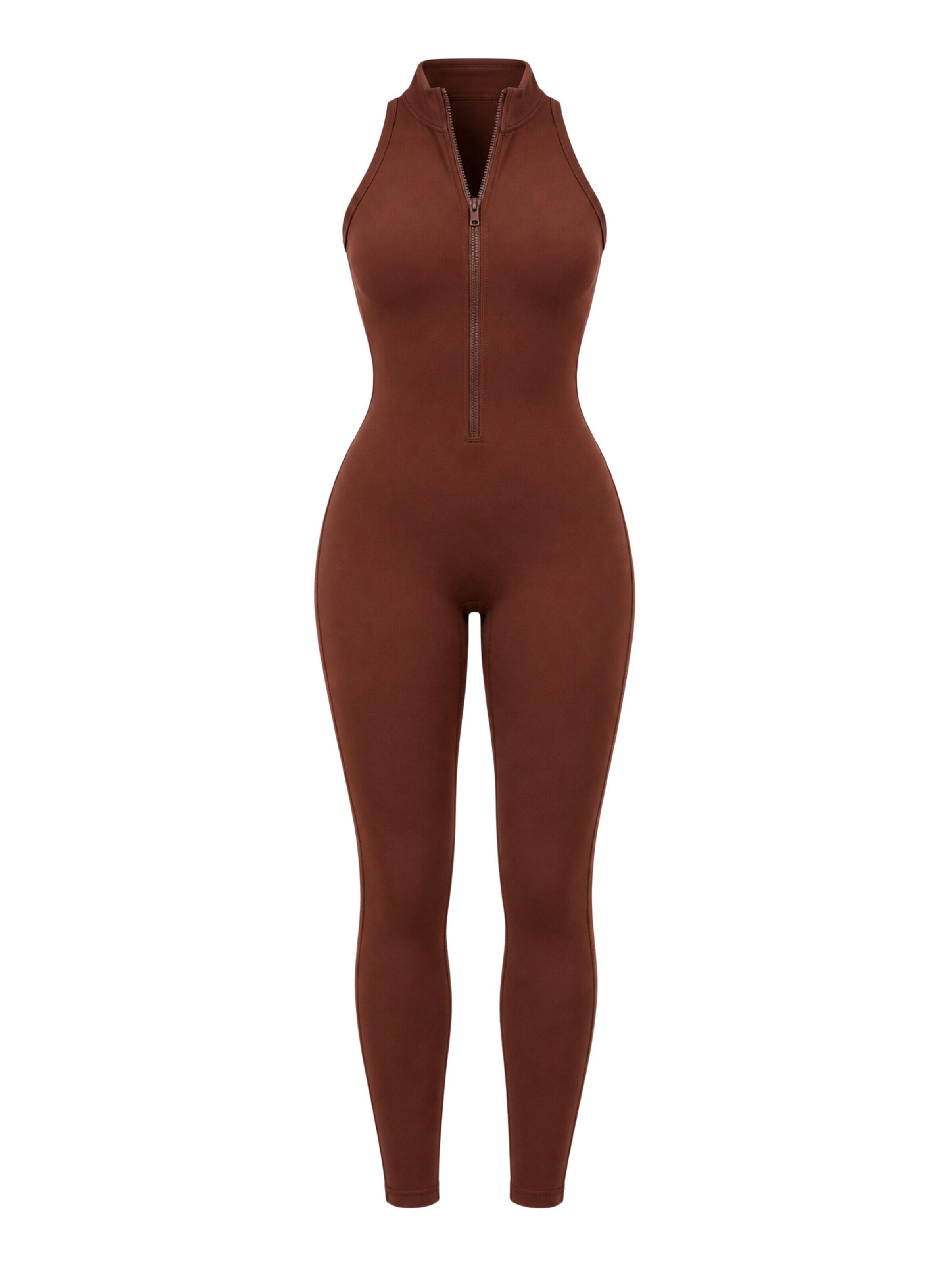 FemmeTone Jumpsuit 'Damaris'‌‌‌‌‌‌‌‌‌ in Braun: Vorderseite