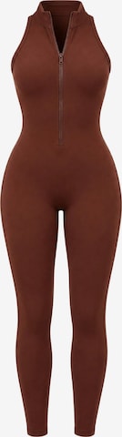 FemmeTone Jumpsuit 'Damaris' in Brown: front