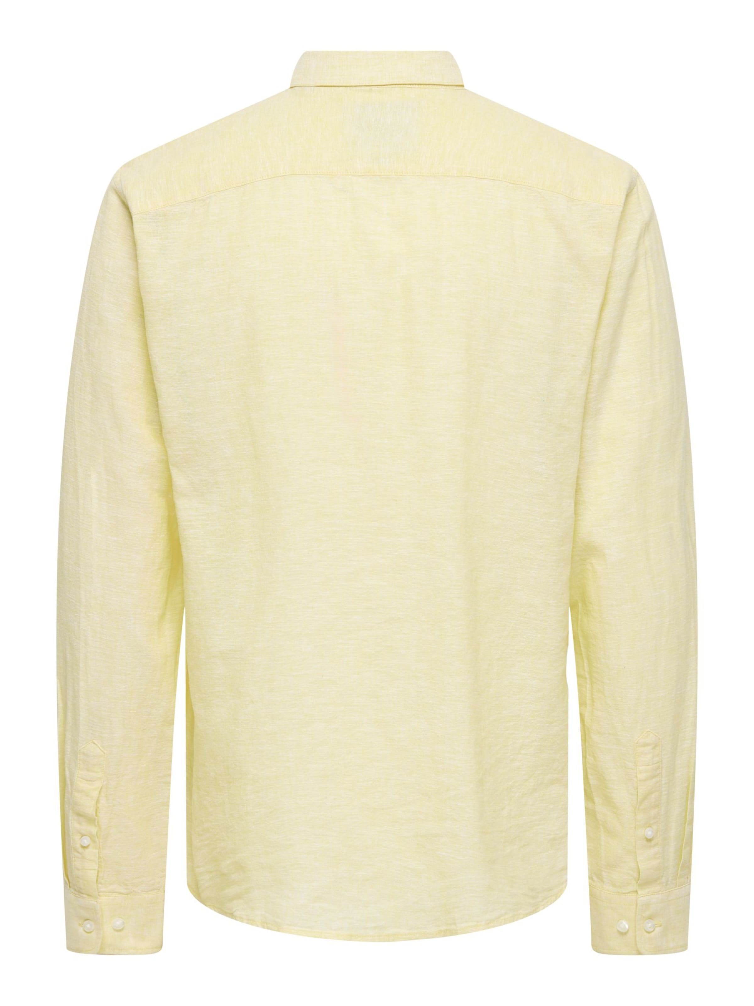 Only & Sons Slim Fit Skjorte 'ONSCaiden' i gul