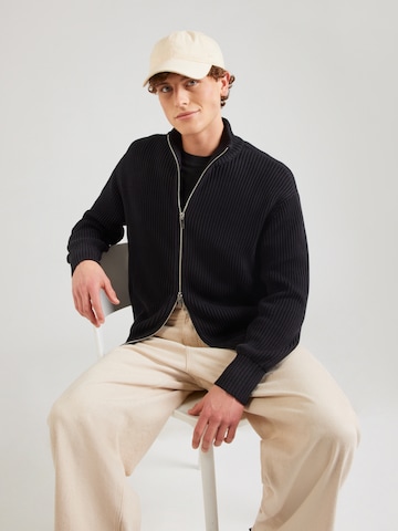 SELECTED Gebreid vest 'SLHDRY' in Zwart: voorkant