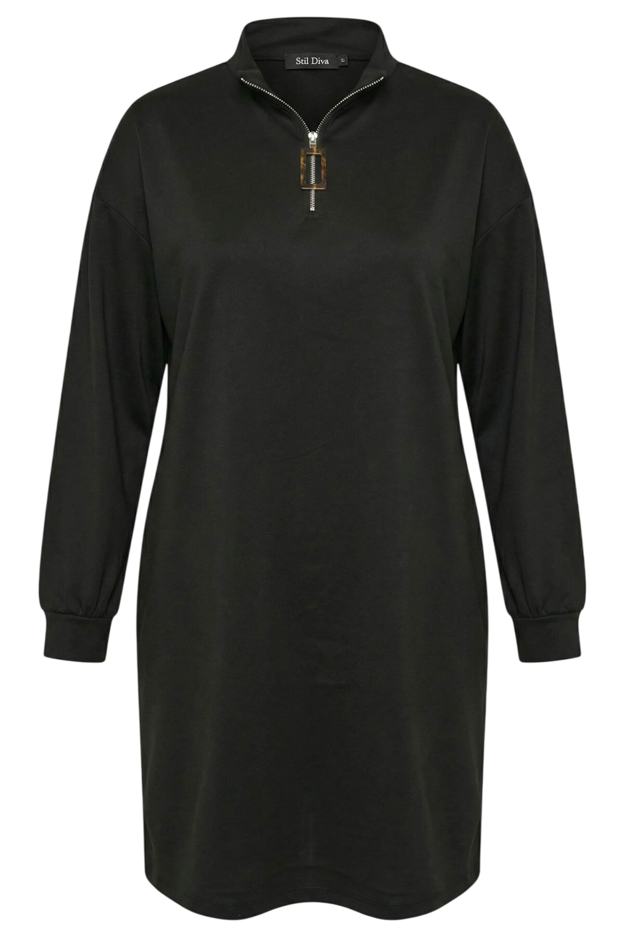 Stil Diva Kleid in Schwarz: Vorderseite