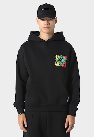 Sweat-shirt 'Zen Forest' Irasuto Studios en noir : devant