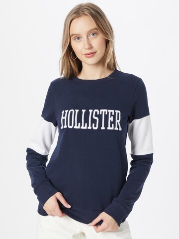 HOLLISTER Mikina – modrá: přední strana