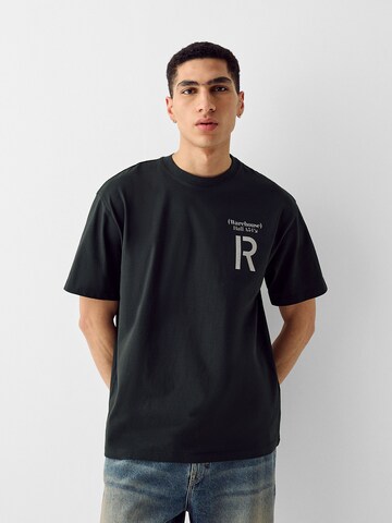 T-Shirt Bershka en noir : devant