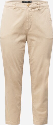 Slimfit Pantaloni chino 'GABBY' di Lauren Ralph Lauren Plus in beige: frontale