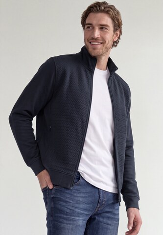Street One MEN Sweatjacke in Blau: Vorderseite
