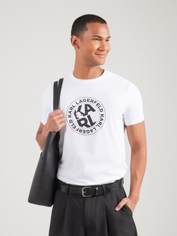 T-Shirt Karl Lagerfeld en blanc : devant