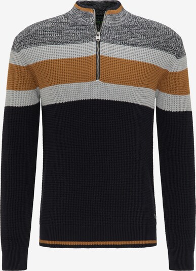 PIERRE CARDIN Trui in de kleur Blauw / Geel / Grijs, Productweergave