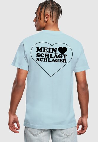 Merchcode Shirt 'Herz' in Blauw: voorkant