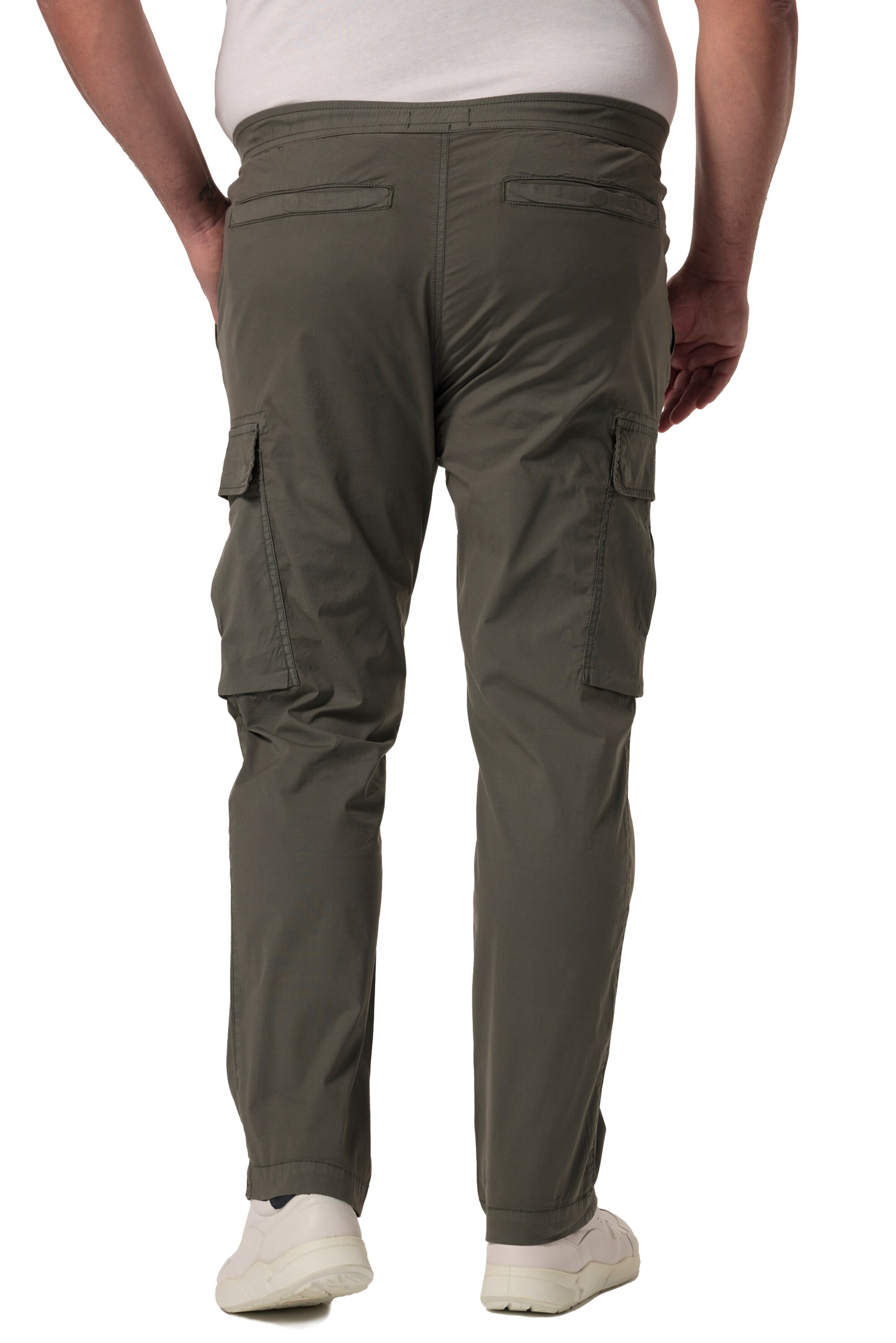 Men Plus Regular Cargobroek in Grijs